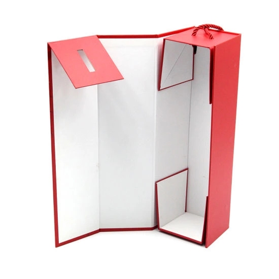 Custom High Quality Flat Wine Packaging Paper Box